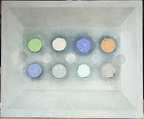 1998, 53,5×64,5 cm, sololit, pastely, akryl, tužka, sig.
