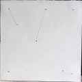 1969, 45×45 cm, plátno, provázky, perforace, akryl, sig.