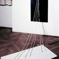 1970, 99×50 cm (každá deska), barva, dřevo, provázek, sig., MMB