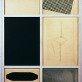 1966-68, 190×88 cm, asambláž, akronex, sololit, kov, Rám II, sig., MG Brno, C.A2627