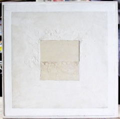 1975, 36,5×36,5 cm, dřevotříska, sololit, akronex. tužka, sig. 