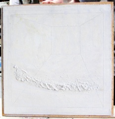 1975, 36×36 cm, dřevotříska, sololit, akronex. tužka, sig., soukr. sb. 203