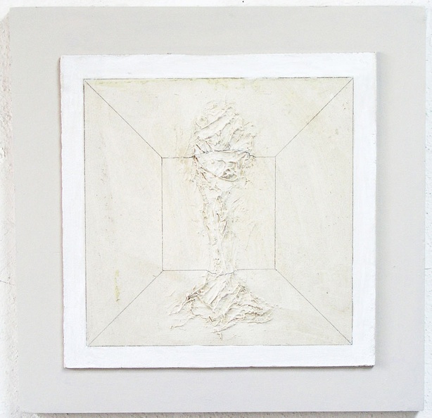 1975, 45,5×45,5 cm, dřevotříska, sololit, akronex. tužka, sig., soukr. sb. 36