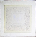 1975, 45,5×45,5 cm, dřevotříska, sololit, akronex. tužka, sig.