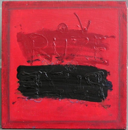1975, 1977, 38,5×37,5 cm, akryl, plátno, Růže, sig., soukr. sb. 64
