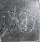 1975, 22,5×22,5 cm, dřevo, akronex, akryl, Co-kdo, sig.
