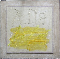 1975, 38×37 cm, sololit, dřevotříska, akronex, akryl, Bílá, sig., MG Brno, A2735
