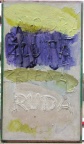 1976, 52×31 cm, akronex, sololit, akryl, dřevotříska, Modrá-žlutá-zelená-rudá, sig.