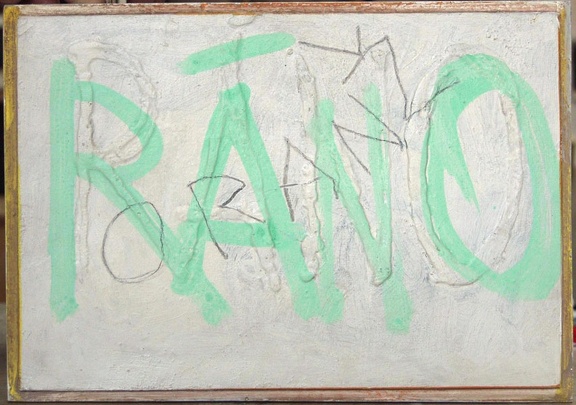 1978, 26×38,5 cm, akronex, sololit, akryl, dřevotříska, Ráno-oranž, sig.