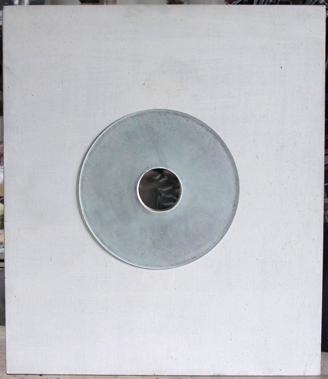 1998, 51×44 cm, sololit, akryl, dřevo, zrcadlo, sig.