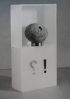 1974, 20×20×10 cm, plexisklo, tranzotyp, kámen, nesig. C