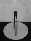 1974, v. 25 cm, prům. 37 cm, zrcadlo, ocel, tužka, nesig., A1