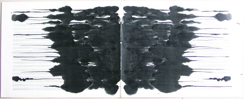 2005, 250×630 mm, dekalk, tuš,notový papír, sig.