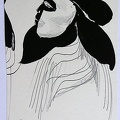 1967, 260×150 mm, perokresba, tuš, papír, J. Berg: Odysseův návrat (návrhy k TV inscenaci), sig.
