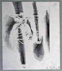 1967, 270×210 mm, frotáž grafitem, papír, sig.