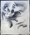 1967, 420×360 mm, frotáž grafitem, papír, sig.
