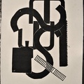 1966, 480×320 mm, reliéfní tisk, tiskařská barva, papír, kolážová grafika, sig.