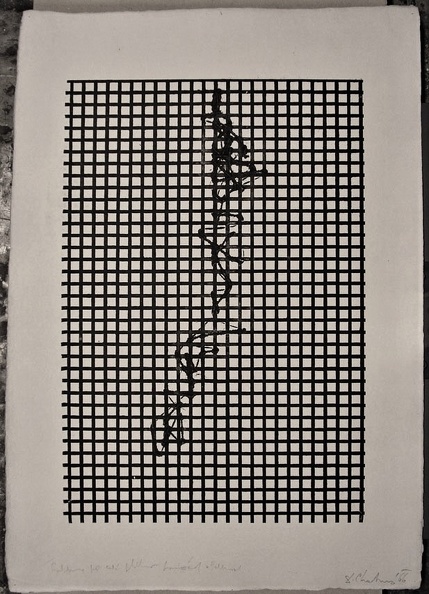 1966, 590×420 cm, reliéfní tisk, tiskařská barva, papír, kolážová grafika, sig.