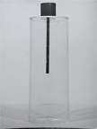 1972, výška 30 cm, prům. 13 cm, plexisklo, ferity, kov, nesig.