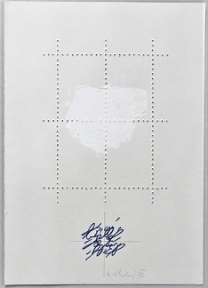 1972, 300×210 mm, akryl, perforace, fix, tužka, papír, sig.