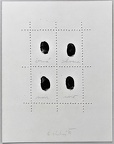 1972, 300×210 mm, akryl, perforace, papír, sig.