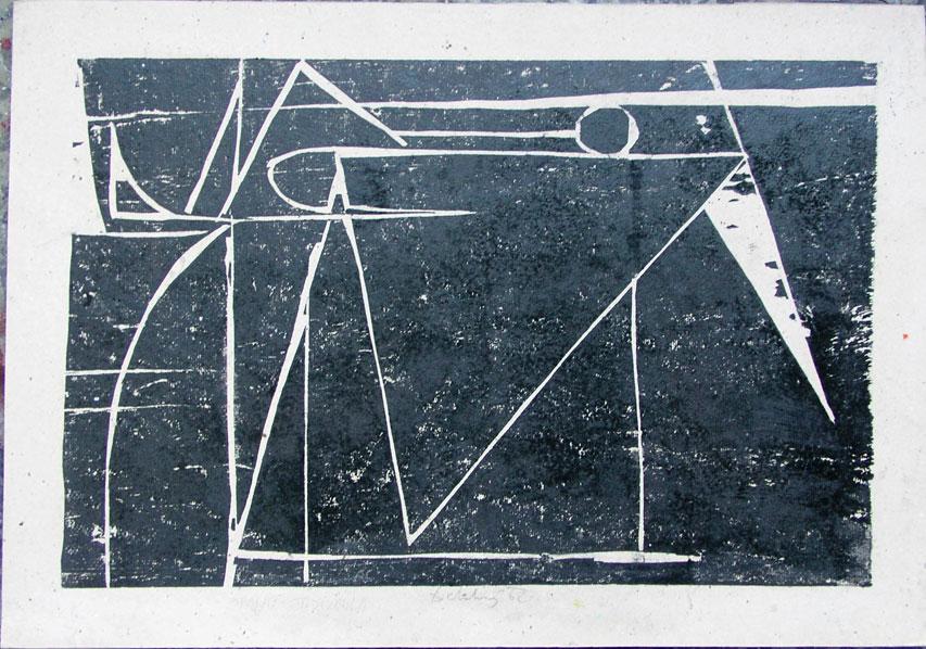 1962, 480×730 mm, tiskařská barva, papír, Opona, sig.soukr.sb.12