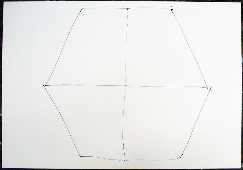 1999, 700×1000 mm, obouruční kresba, tuš, papír, sig.